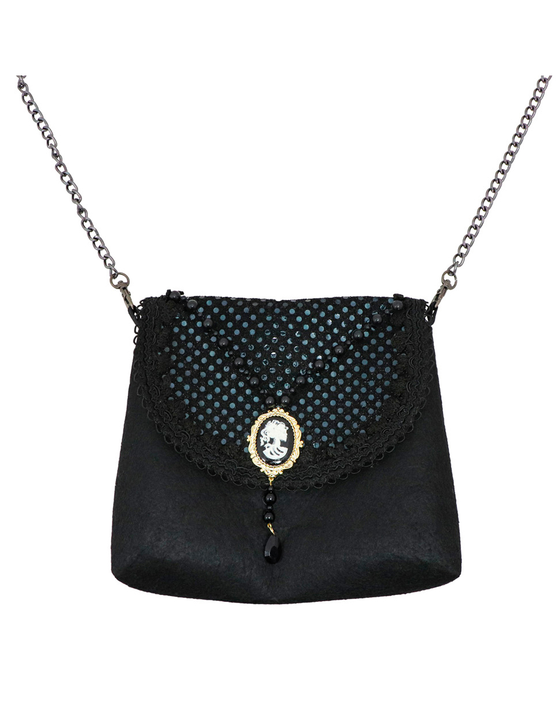 Halloween-Handtasche mit Kamee schwarz Halloween-Handtasche mit Kamee schwarz von CHAKS