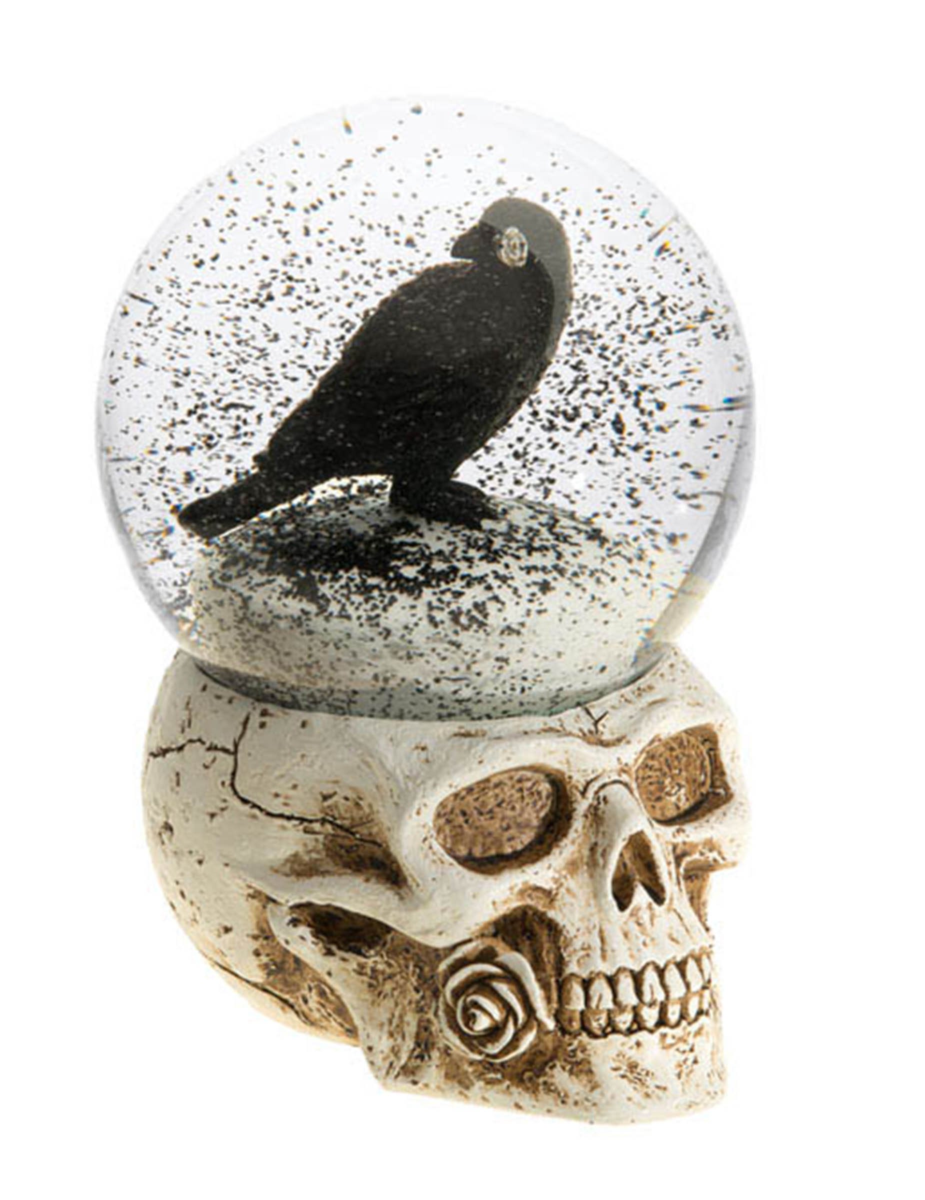 Halloween Schneekugel mit Totenkopf und Rabe 15,6cm Halloween Schneekugel mit Totenkopf und Rabe 15,6cm von CHAKS