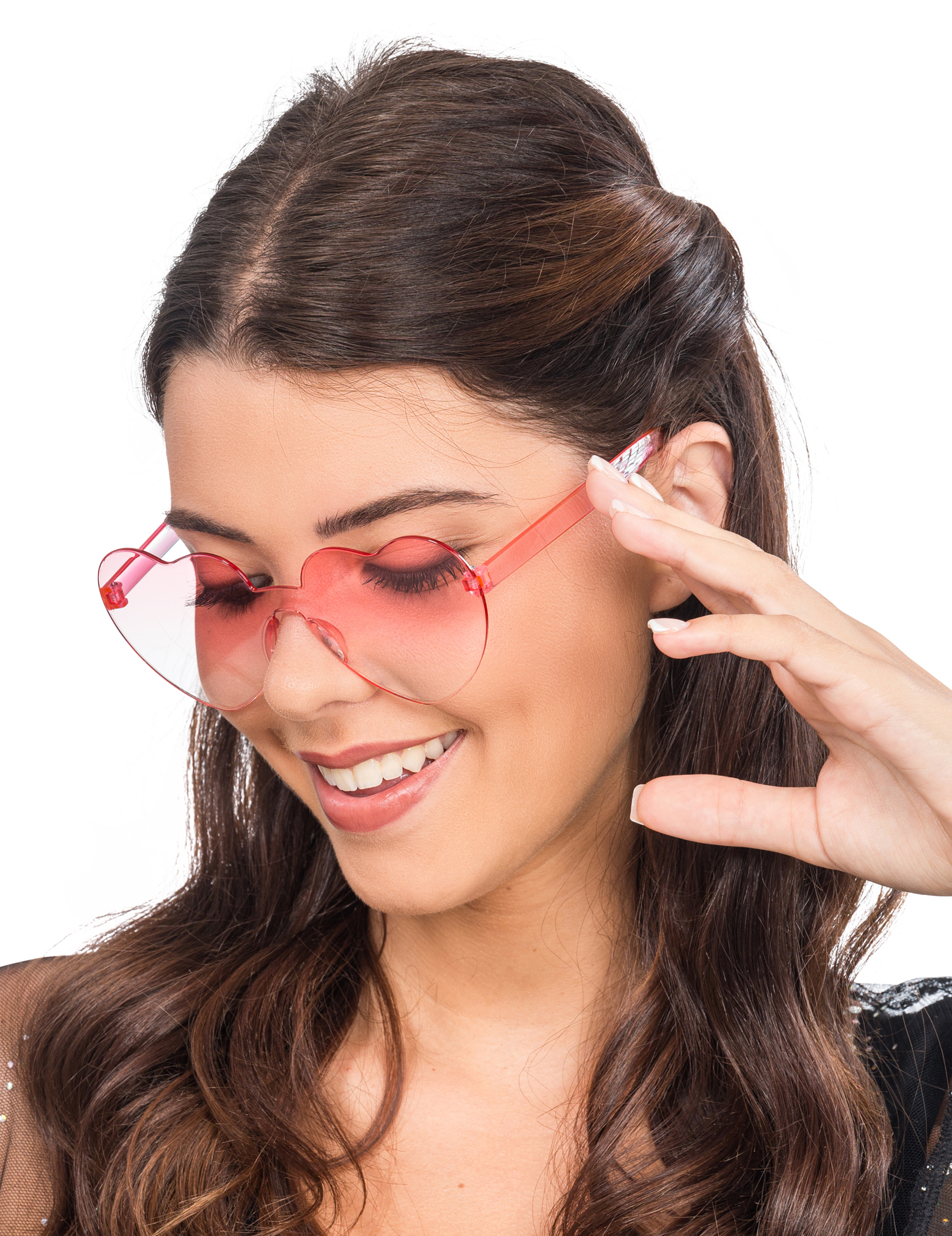 Herzbrille mit rosa getönten Gläsern für Erwachsene Herzbrille mit rosa getönten Gläsern für Erwachsene von CHAKS