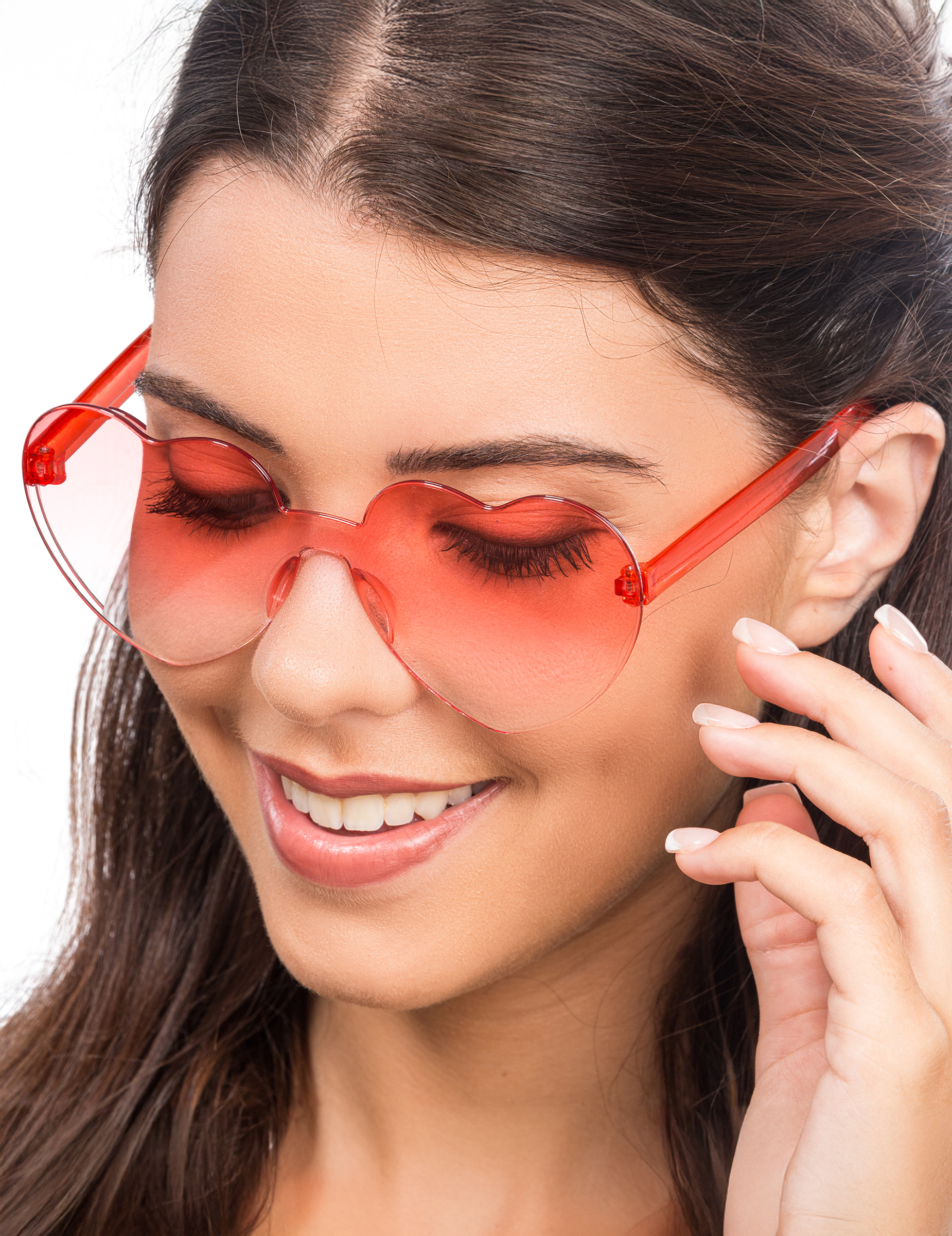 Herzbrille mit roten getönten Gläsern für Erwachsene Herzbrille mit roten getönten Gläsern für Erwachsene von CHAKS
