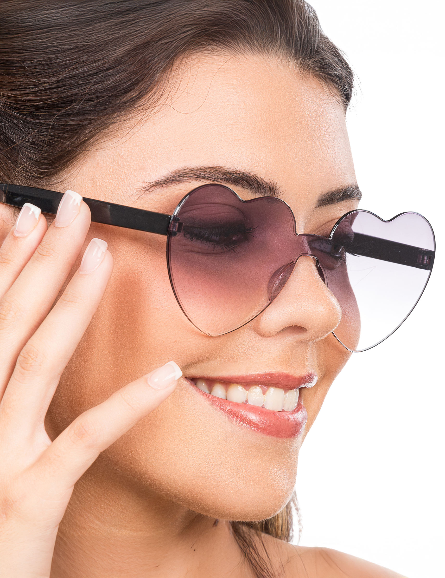 Herzbrille mit schwarzen getönten Gläsern für Erwachsene Herzbrille mit schwarzen getönten Gläsern für Erwachsene von CHAKS