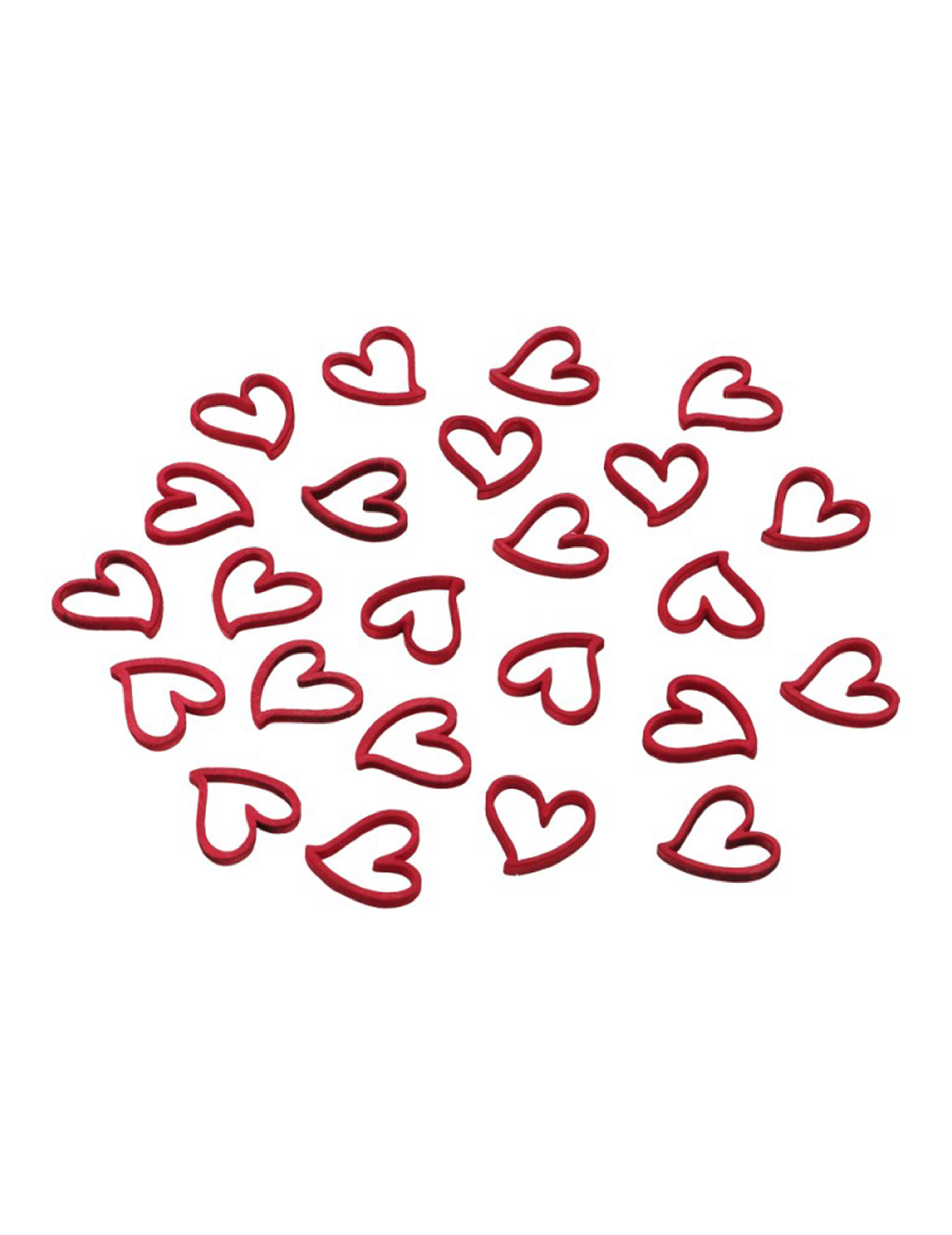 Holzherzen Streudeko 24 Stück Rot 2 cm von CHAKS