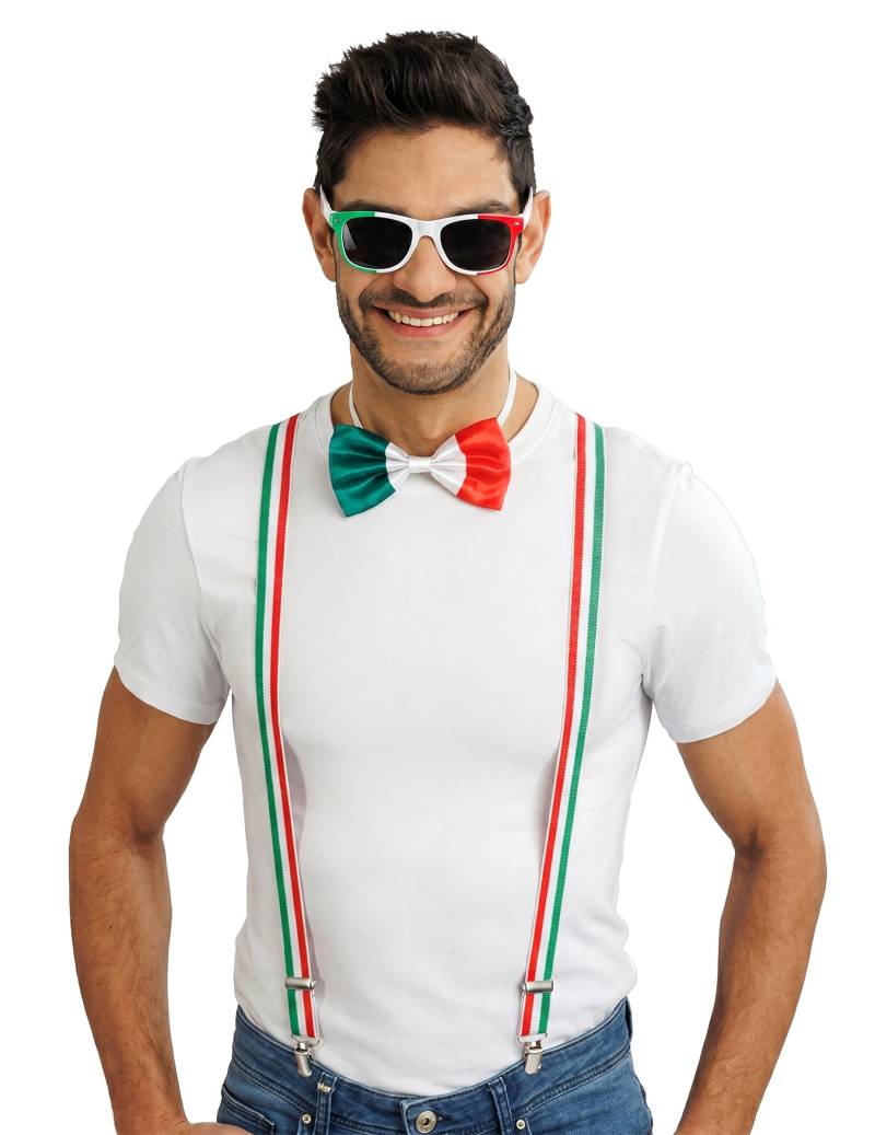 Italien Fan-Set für Erwachsene 3-teilig Italien Fan-Set für Erwachsene 3-teilig von CHAKS