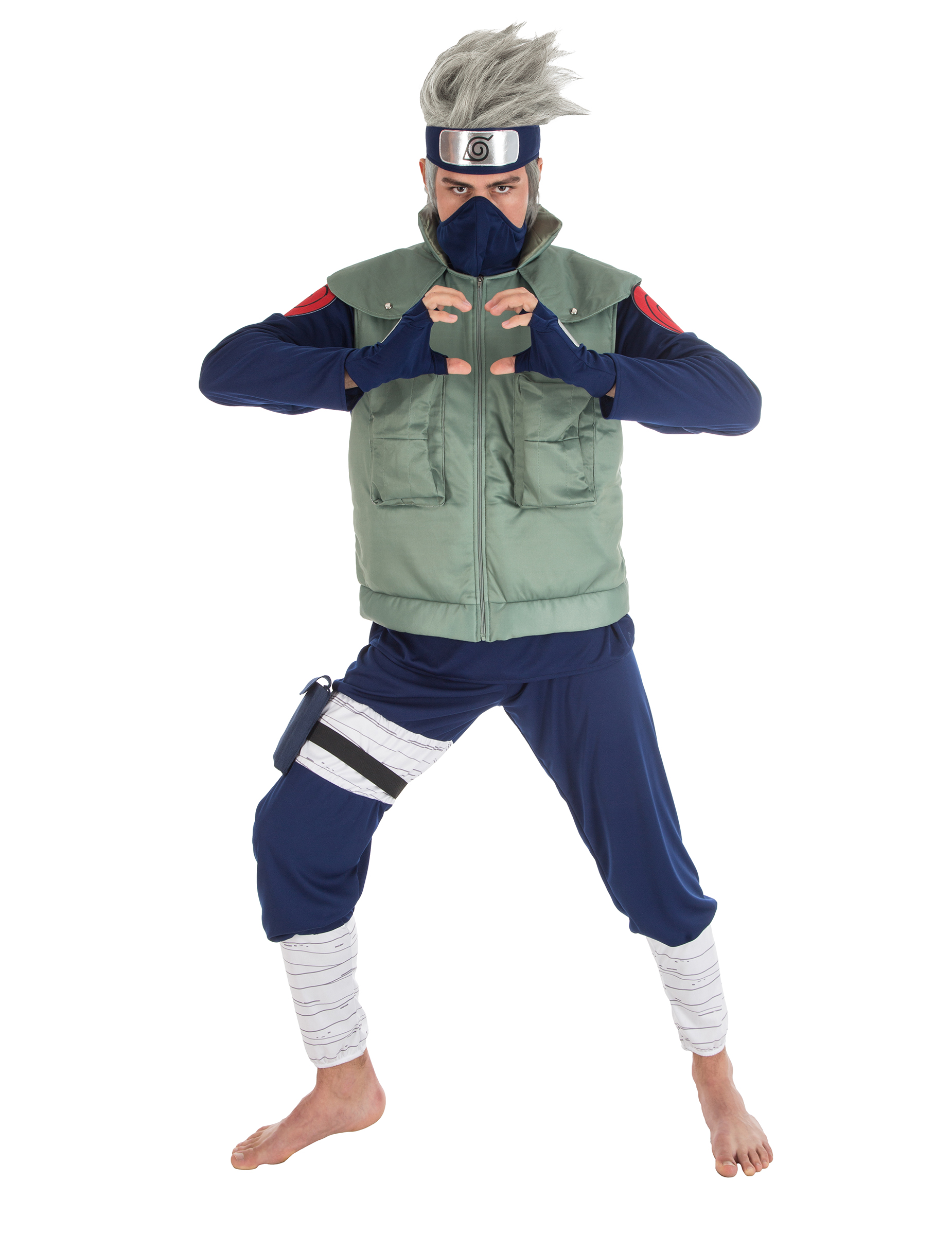 Kakashi-Kostüm Naruto-Lizenzkostüm für Herren grün-blau Kakashi-Kostüm Naruto-Lizenzkostüm für Herren grün-blau von CHAKS