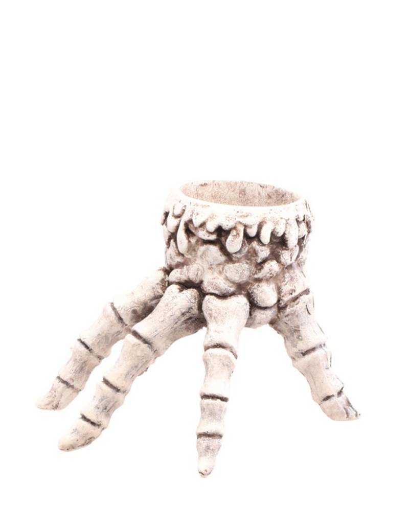 Kerzenhalter mit Skelett-Hand-Motiv, 13 cm von CHAKS
