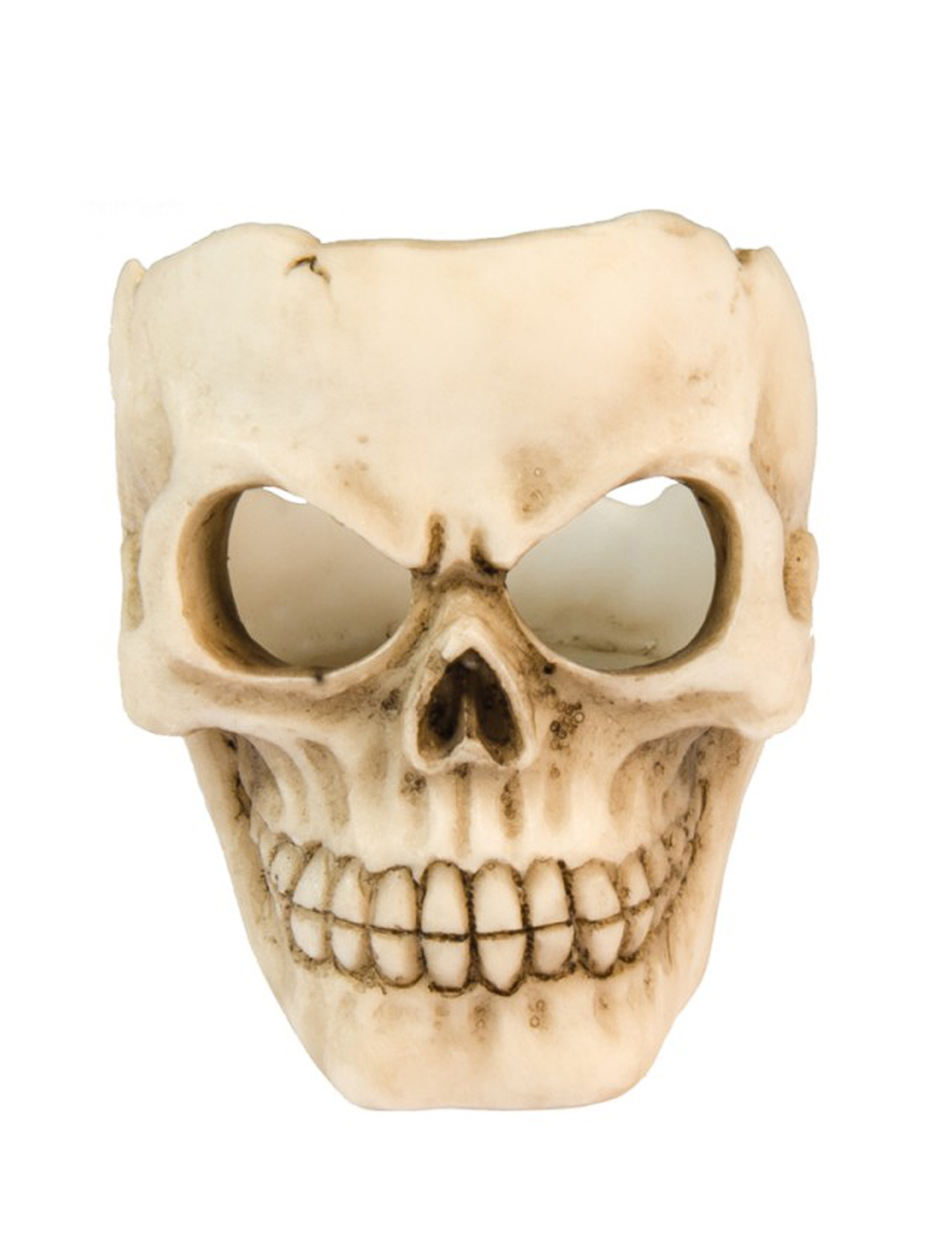 Kerzenhalter mit grinsendem Totenkopf, 6 cm hoch Kerzenhalter mit grinsendem Totenkopf, 6 cm hoch von CHAKS