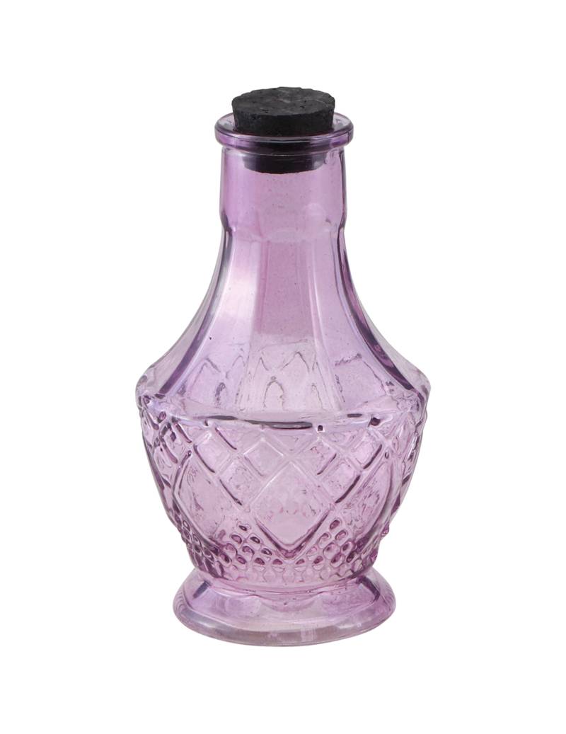Kleines Glasfläschchen Violett 11,5 cm von CHAKS