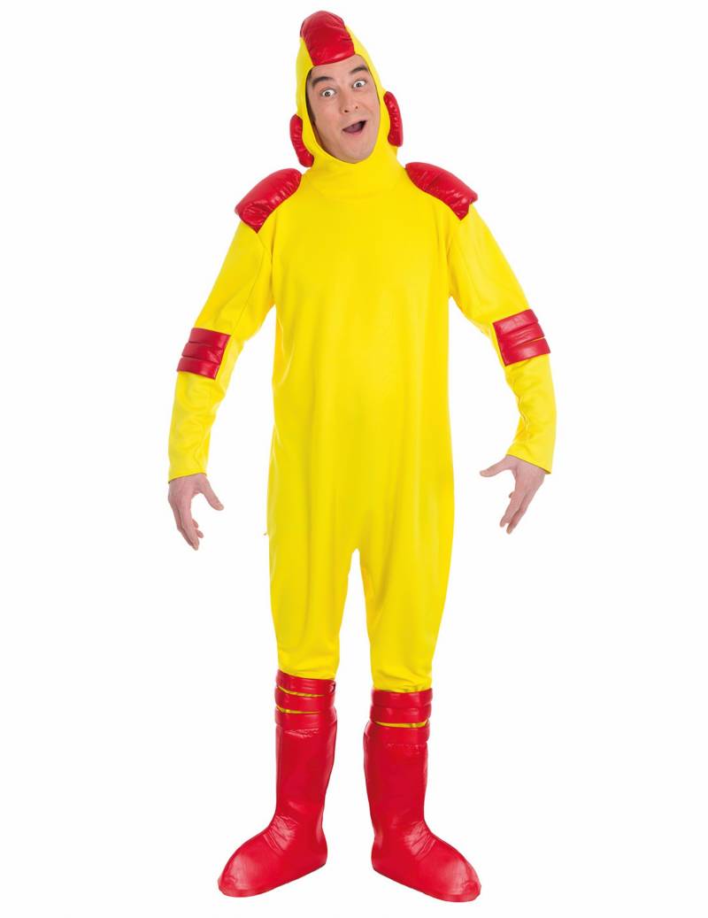 Kohlkopf Kostüm für Erwachsene gelb-rot von CHAKS