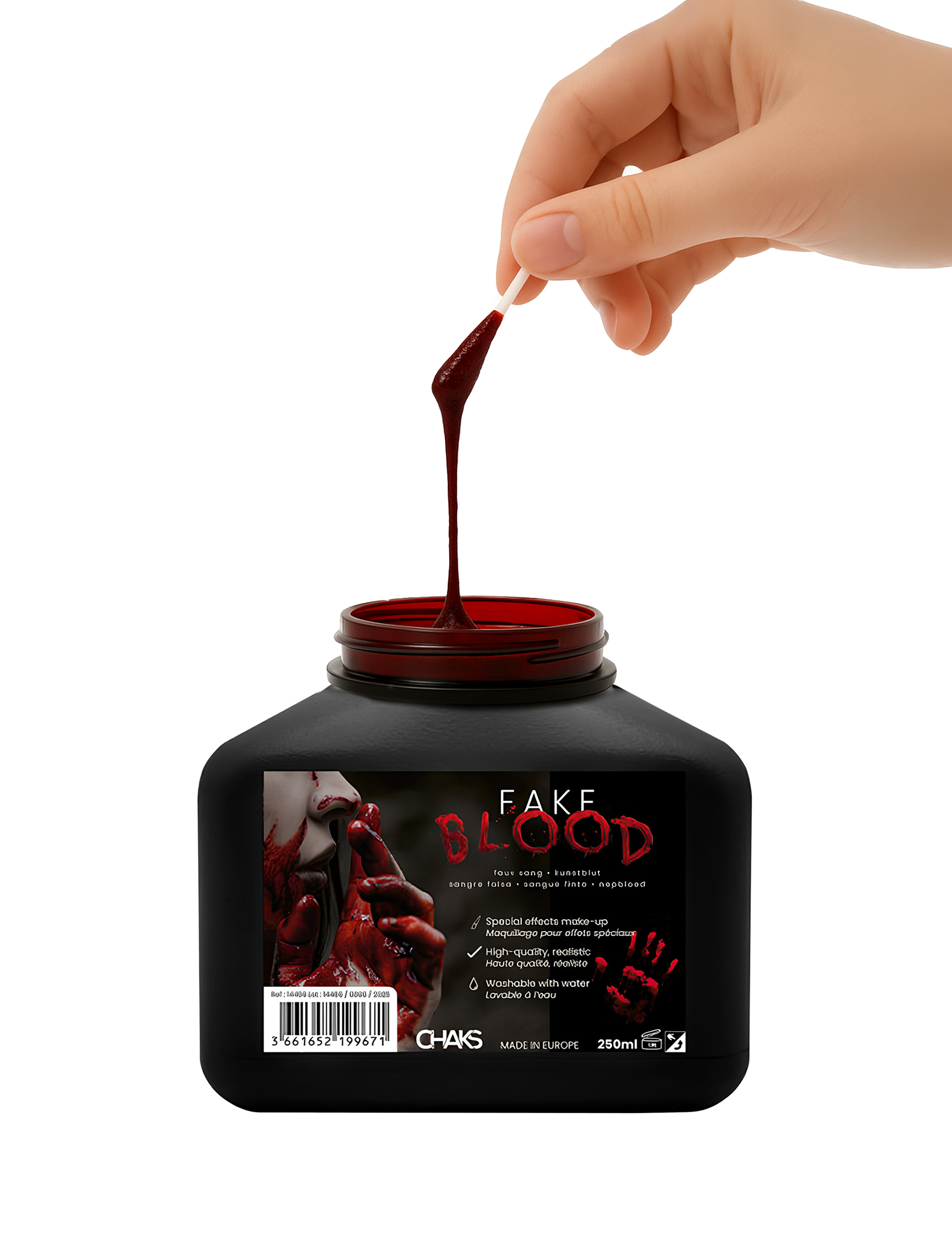 Kunstblut für Spezialeffekte, dunkelrot, 250 ml, Halloweenschminke Kunstblut für Spezialeffekte, dunkelrot, 250 ml, Halloweenschminke von CHAKS