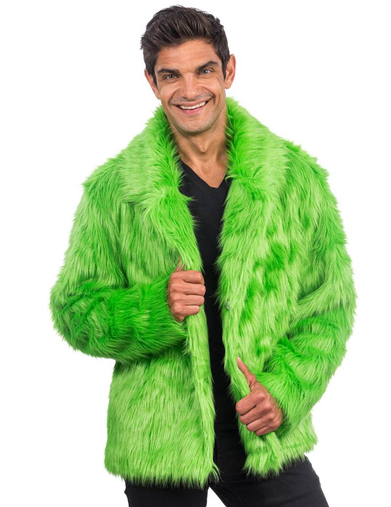 Kunstpelz Mantel neongrün Erwachsene von CHAKS
