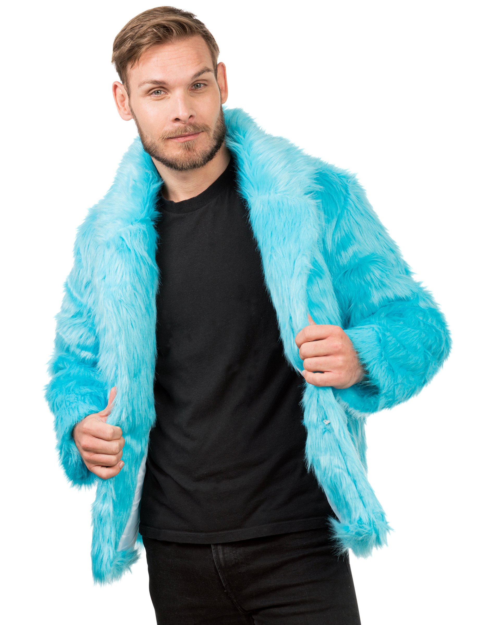 Kunstpelzmantel in Blau für Erwachsene von CHAKS