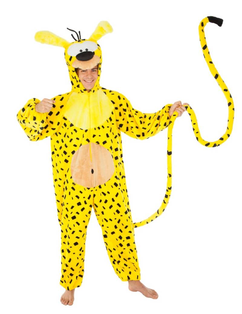 Marsupilami-Kostüm für Erwachsene schwarz-gelb Marsupilami-Kostüm für Erwachsene schwarz-gelb von CHAKS