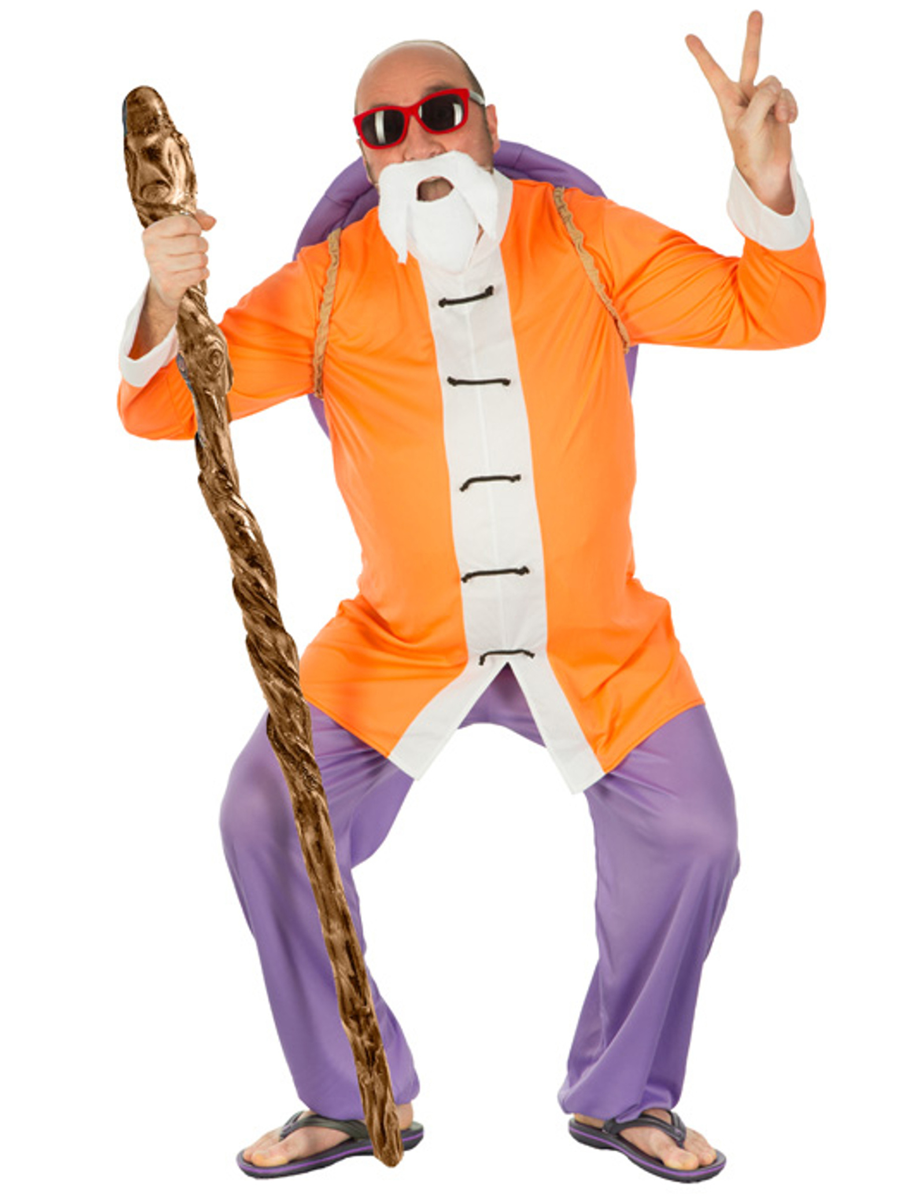 Muten Roshi-Kostüm Dragon Ball-Lizenzkostüm Der Herr der Schildkröten orange-lila von CHAKS