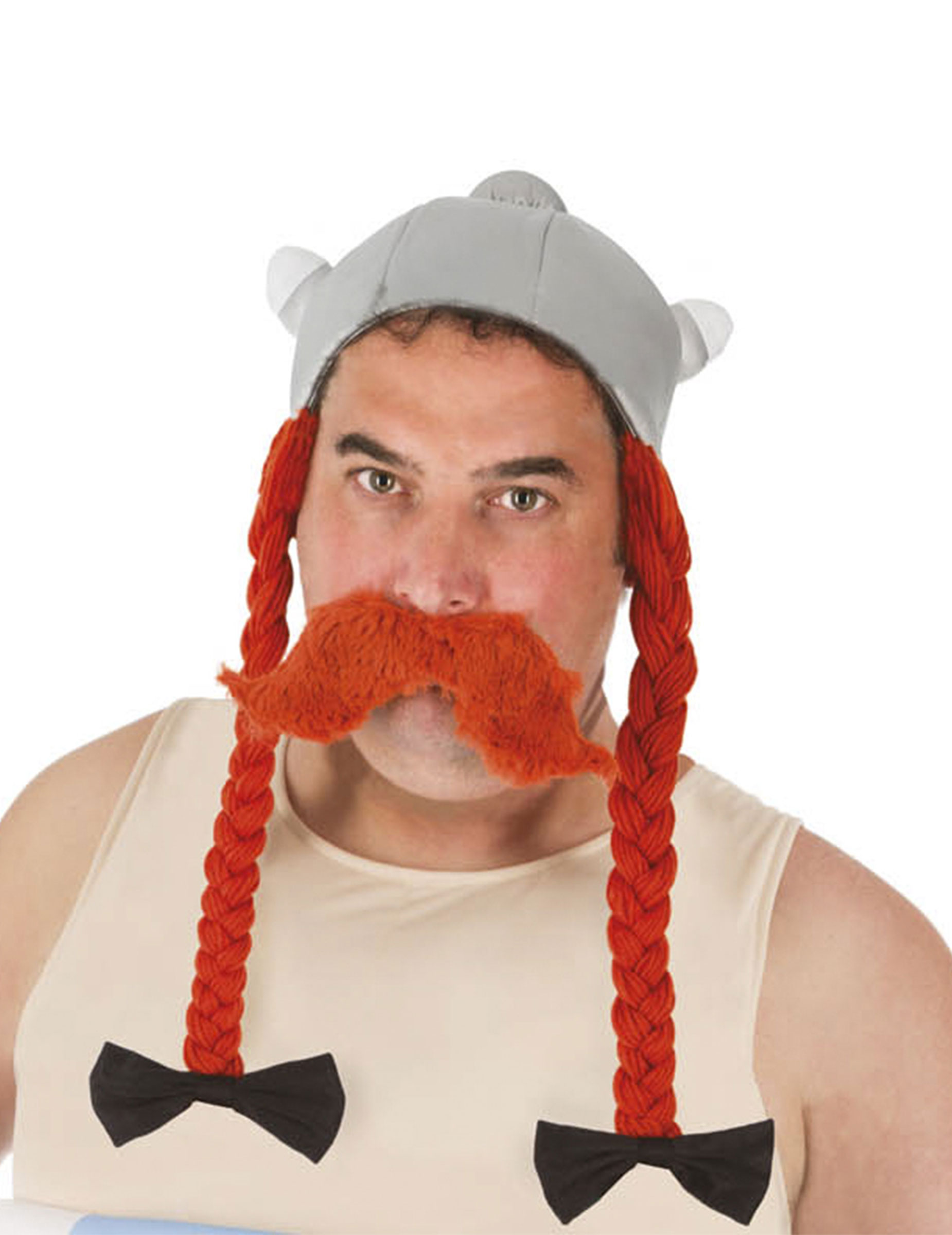 Obelix-Kopfbedeckung Kostüm-Accessoire grau-orange Obelix-Kopfbedeckung Kostüm-Accessoire grau-orange von CHAKS