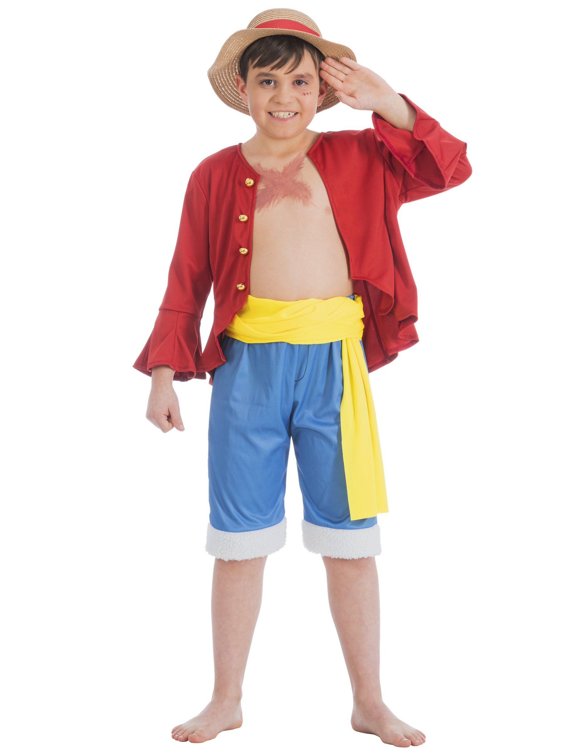 One Piece Kinderkostüm Luffy mit Strohhut von CHAKS