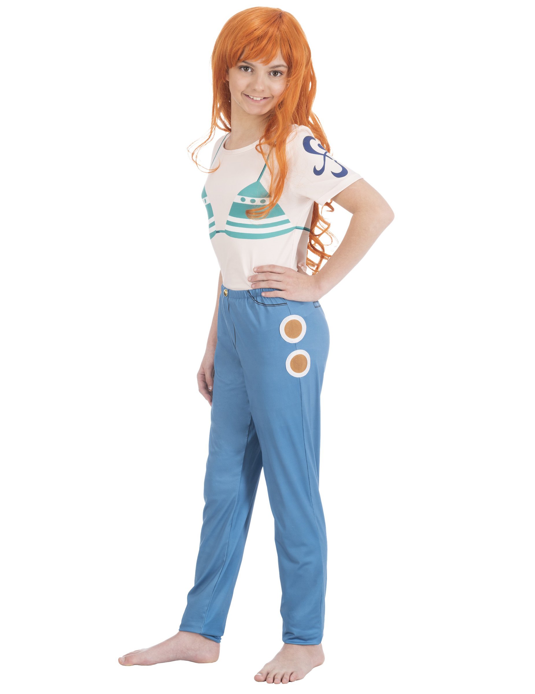 One Piece Kinderkostüm Nami türkis-orange von CHAKS