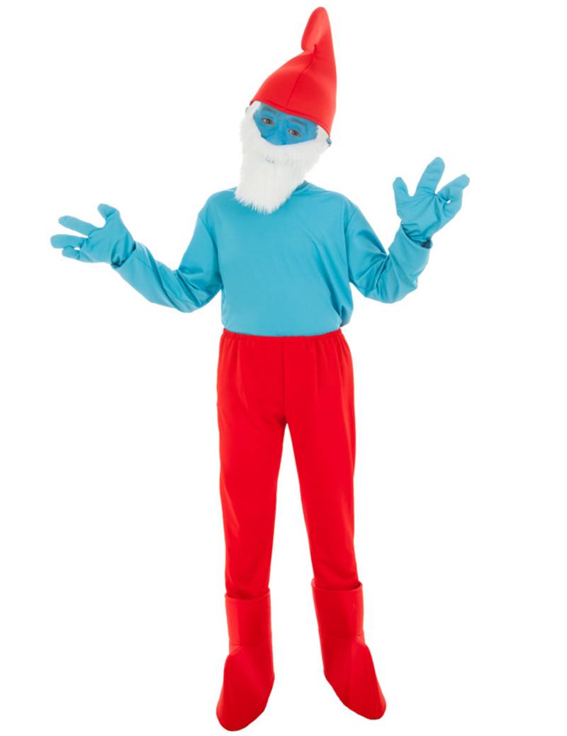 Papa Schlumpf-Kostüm für Kinder Die Schlümpfe blau-rot von CHAKS