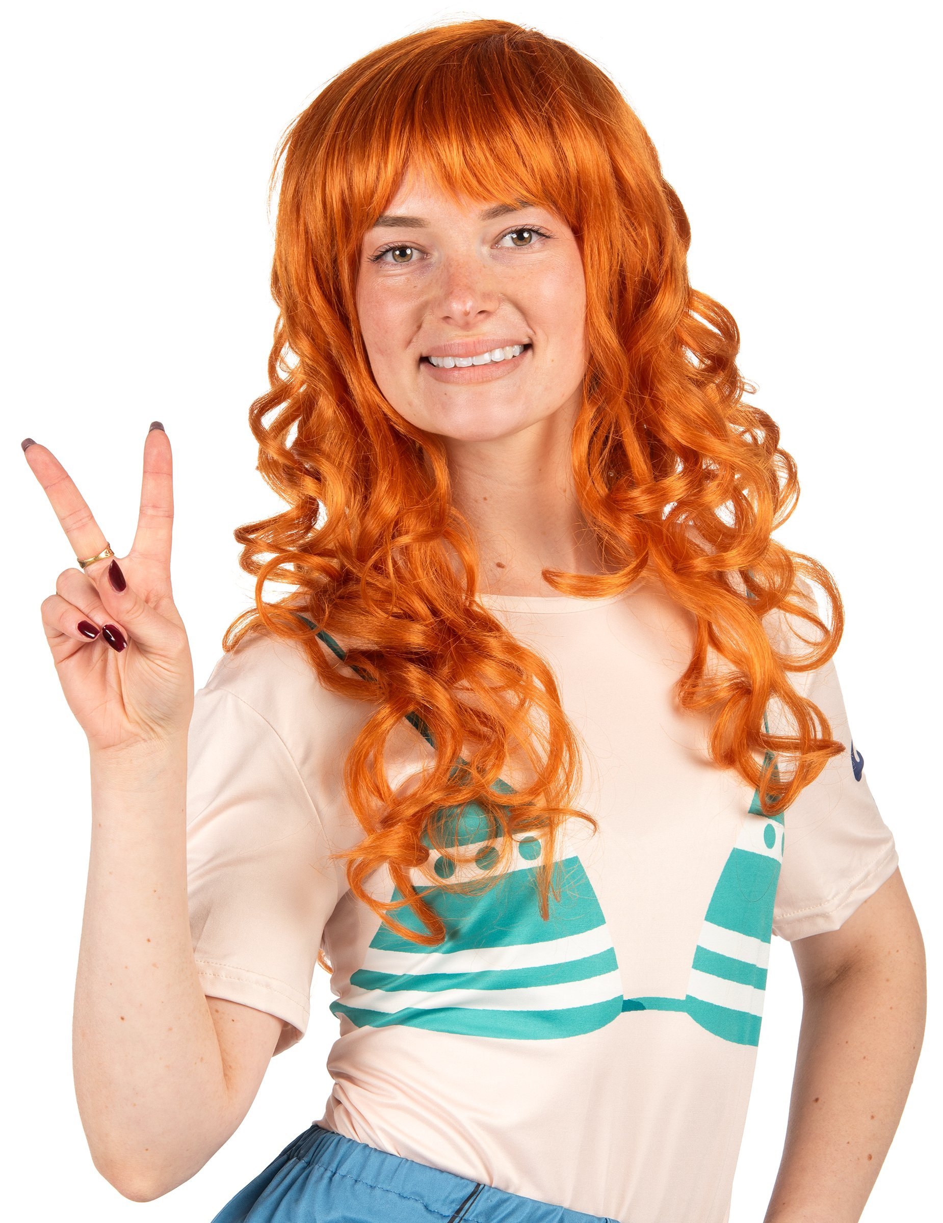 Perücke Nami One Piece für Erwachsene orange Perücke Nami One Piece für Erwachsene orange von CHAKS