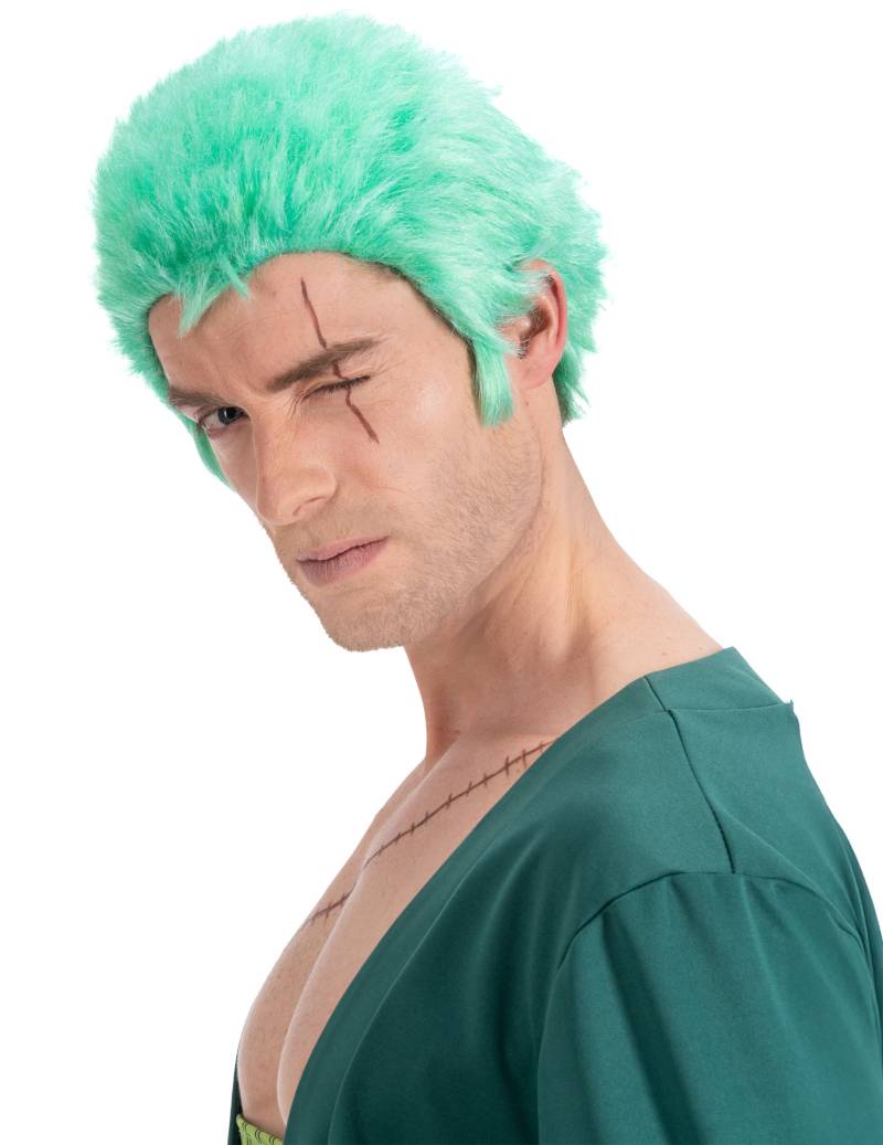 Perücke Zoro One Piece für Erwachsene grün Perücke Zoro One Piece für Erwachsene grün von CHAKS