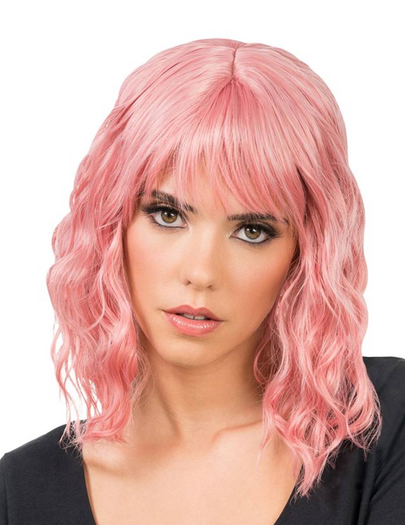 Perücke in Pastel Rosa für Erwachsene von CHAKS