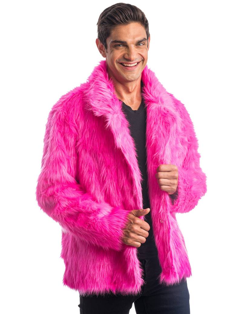 Rosfarbenen Mantel aus Kunstpelz für Erwachsene Rosfarbenen Mantel aus Kunstpelz für Erwachsene von CHAKS