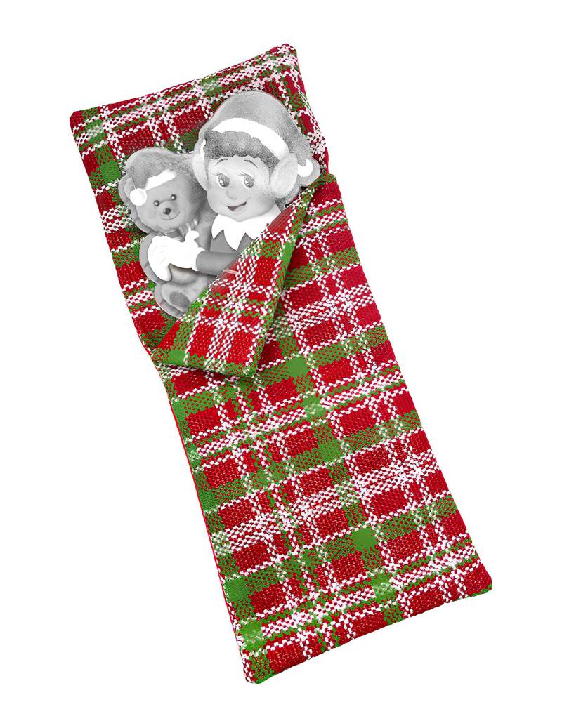 Schlafsack mit Kissen für Elfen Puppen rot grün Schlafsack mit Kissen für Elfen Puppen rot grün von CHAKS