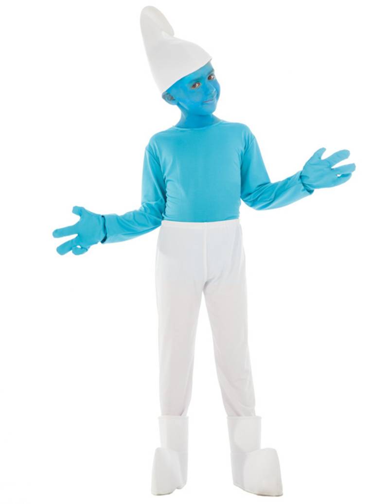 Schlumpf-Kostüm für Kinder Faschingskostüm blau-weiss von CHAKS