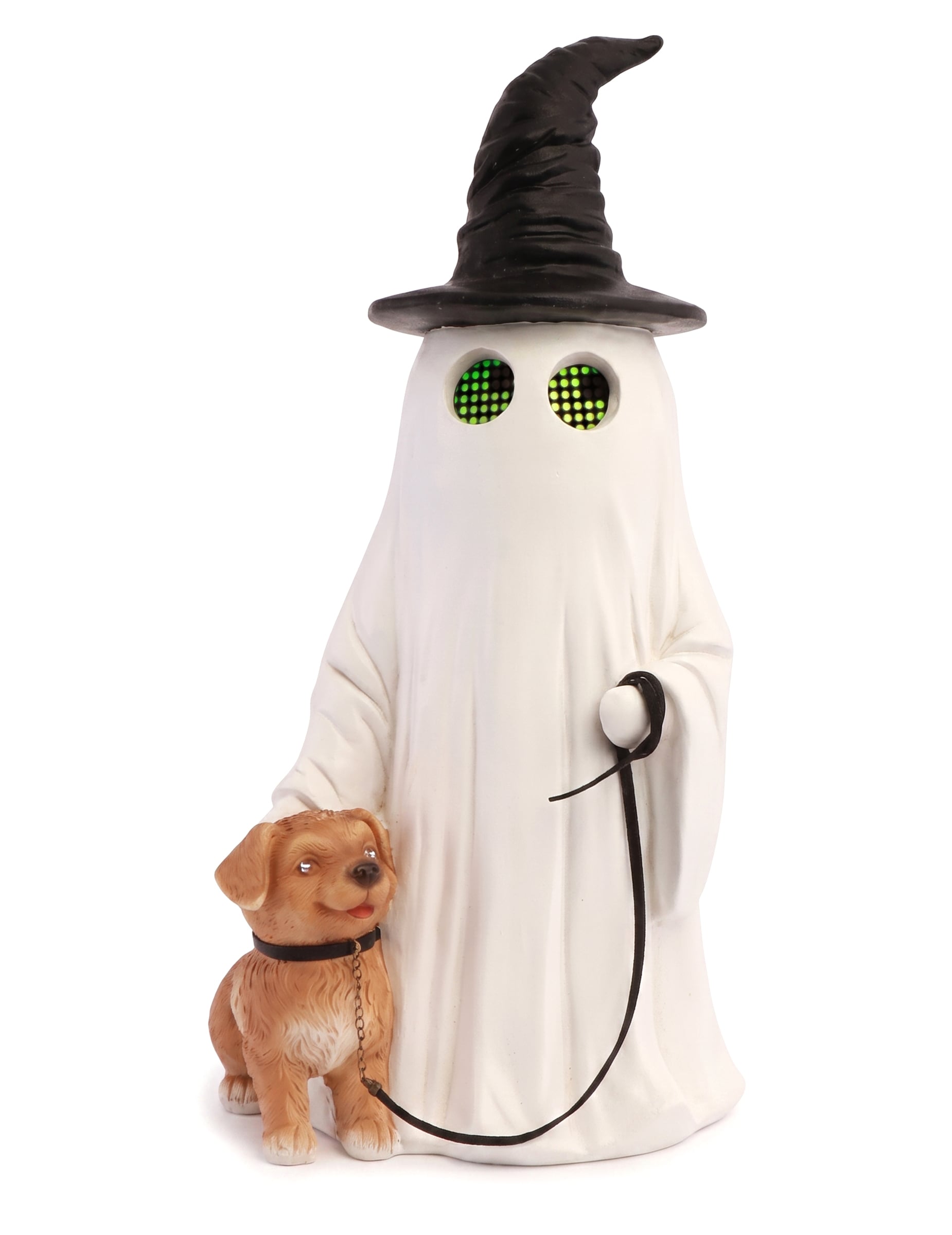 Summerween Deko-Gespenst aus Harz mit Hexenhut, Hund und LED-Augen 23,5 x 20 x 45,5 cm Summerween Deko-Gespenst aus Harz mit Hexenhut, Hund und LED-Augen 23,5 x 20 x 45,5 cm von CHAKS