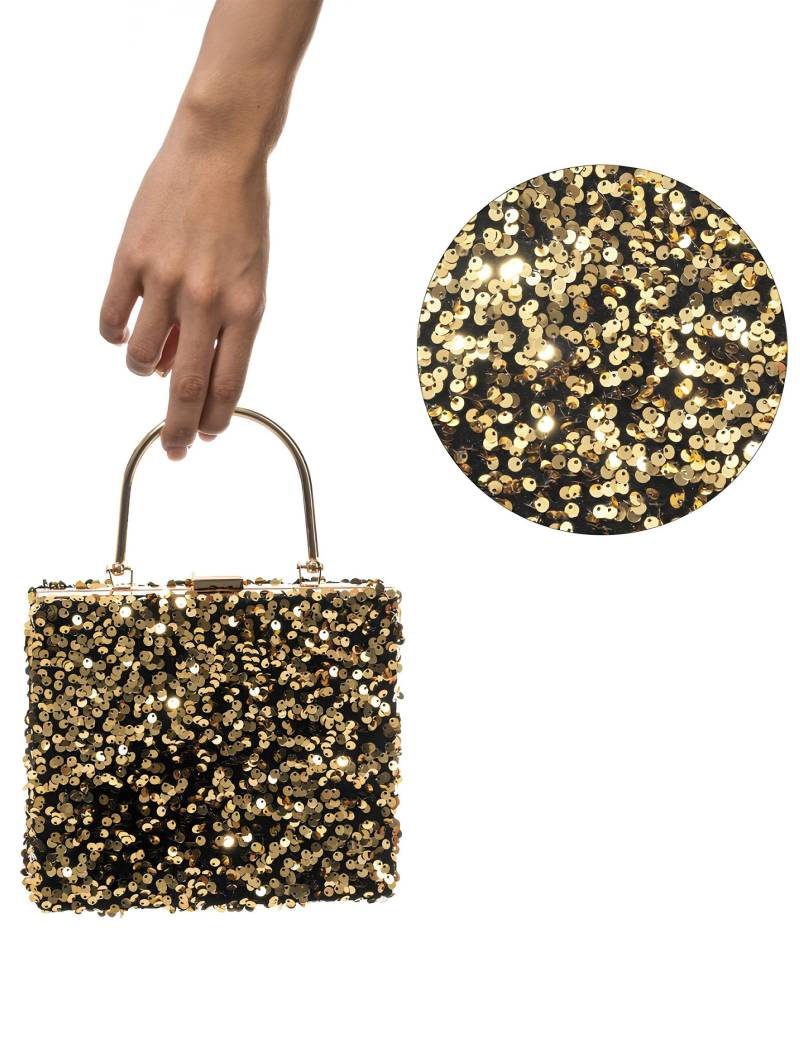 Tasche Samt Pailletten Gold – Elegante Tasche für Erwachsene, gold Tasche Samt Pailletten Gold – Elegante Tasche für Erwachsene, gold von CHAKS