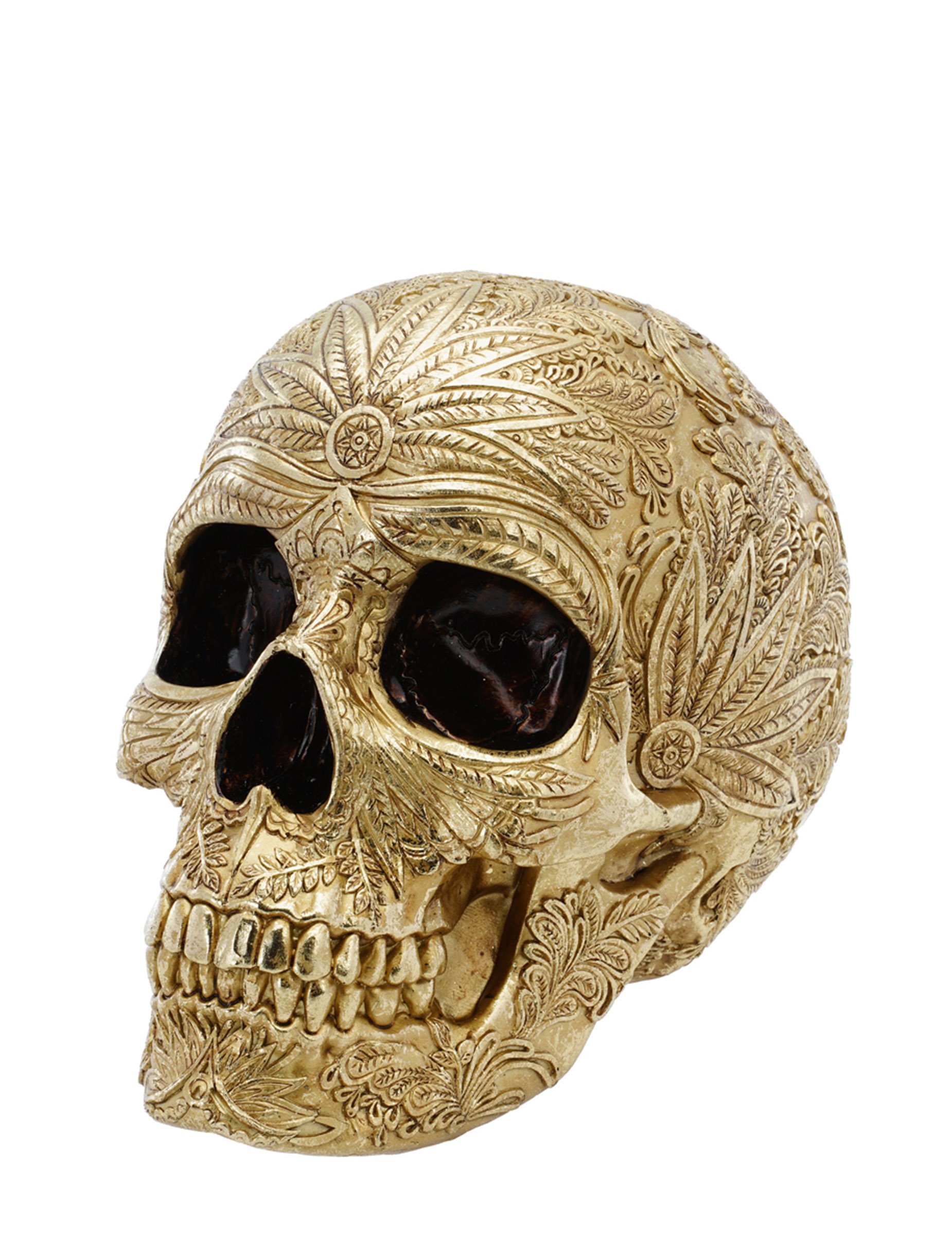Totenkopf Deko aus Kunstharz Gold Barock 25 cm Halloween Totenkopf Deko aus Kunstharz Gold Barock 25 cm Halloween von CHAKS