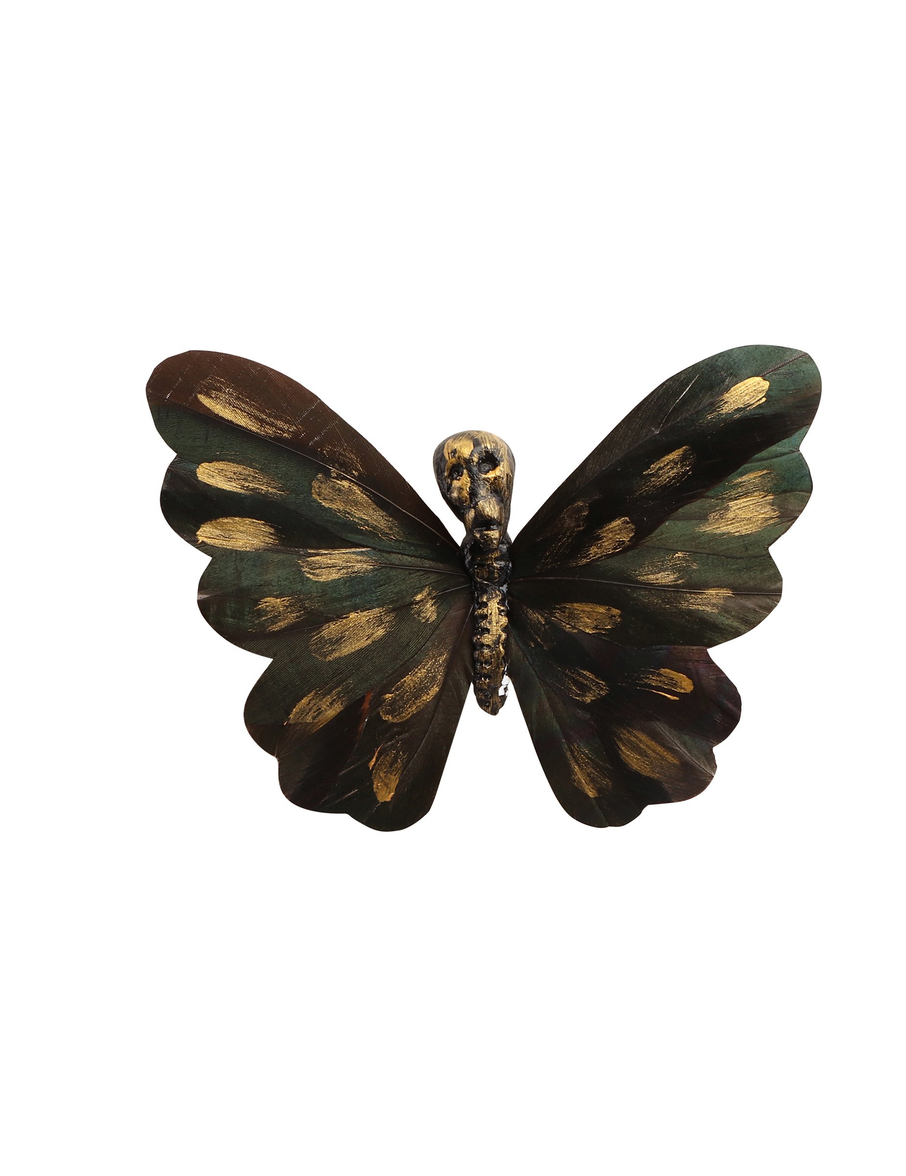 Totenkopf Schmetterling Deko mit Klammer 13,5cm Totenkopf Schmetterling Deko mit Klammer 13,5cm von CHAKS