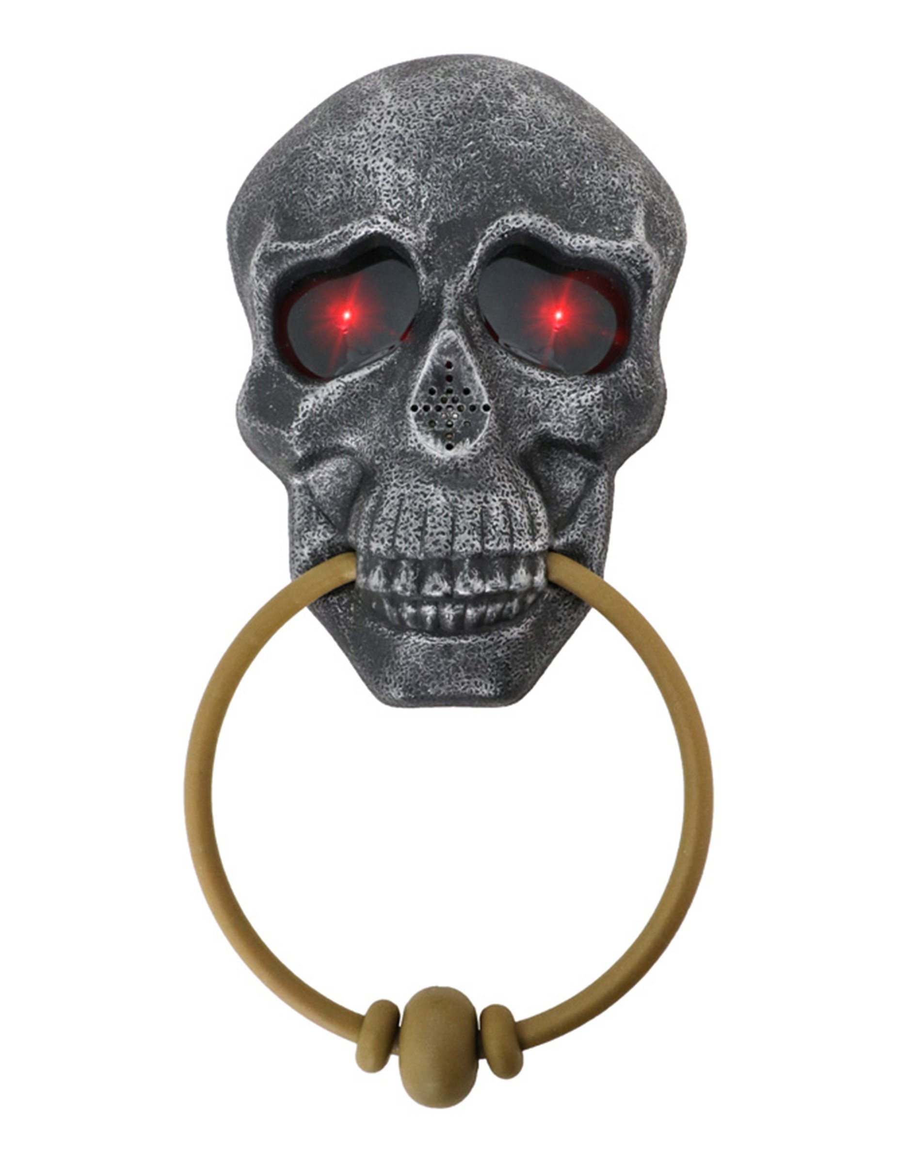 Totenkopf Türklopfer mit Licht und Sound für Halloween 27cm Totenkopf Türklopfer mit Licht und Sound für Halloween 27cm von CHAKS