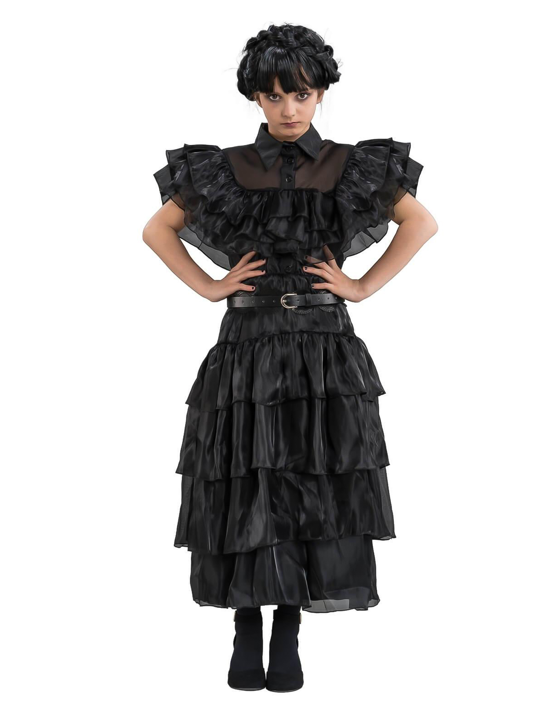 Wednesday Addams Family Ballkleid Kostüm für Kinder von CHAKS