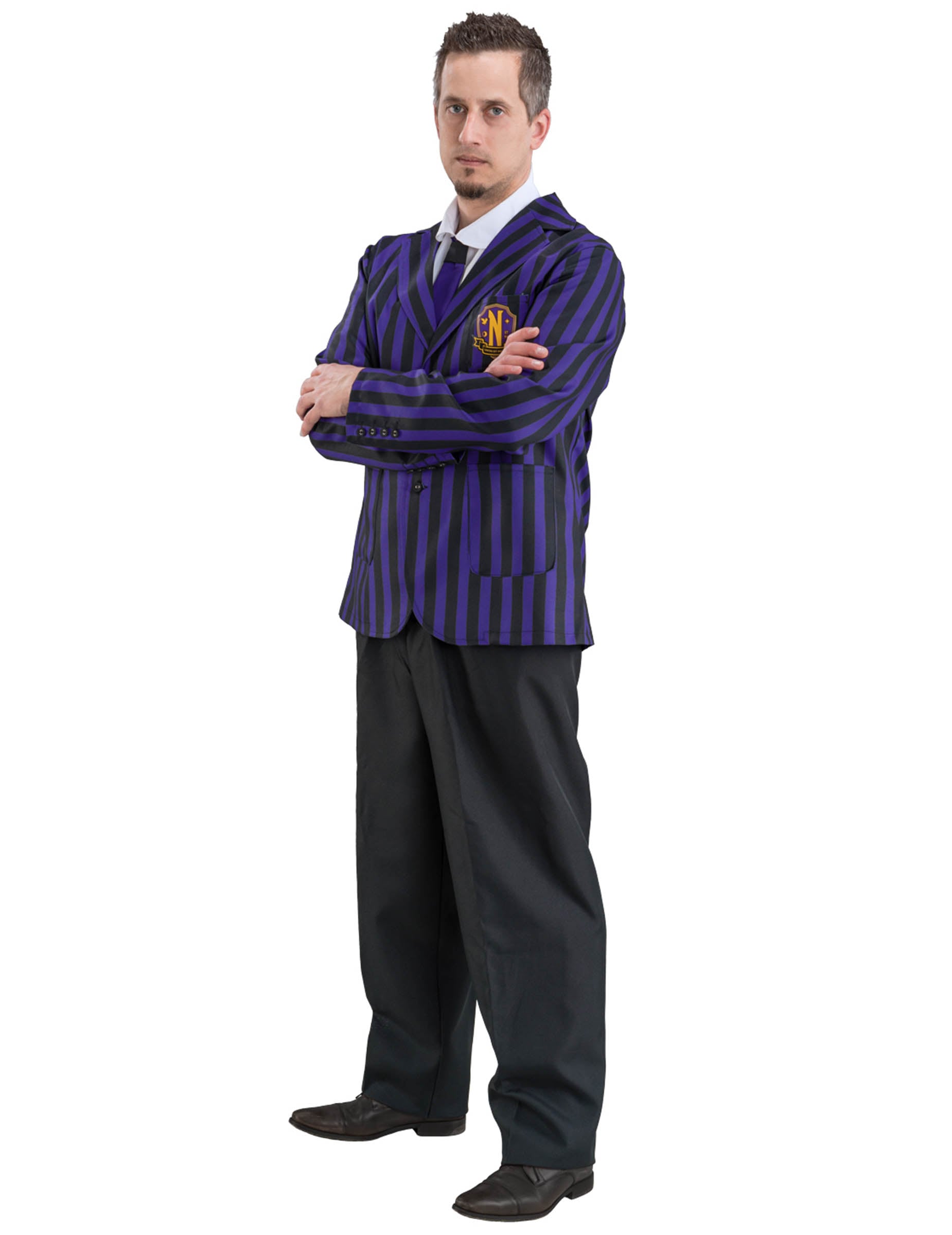 Wednesday Schuluniform Nevermore Kostüm für Herren Lila Wednesday Schuluniform Nevermore Kostüm für Herren Lila von CHAKS