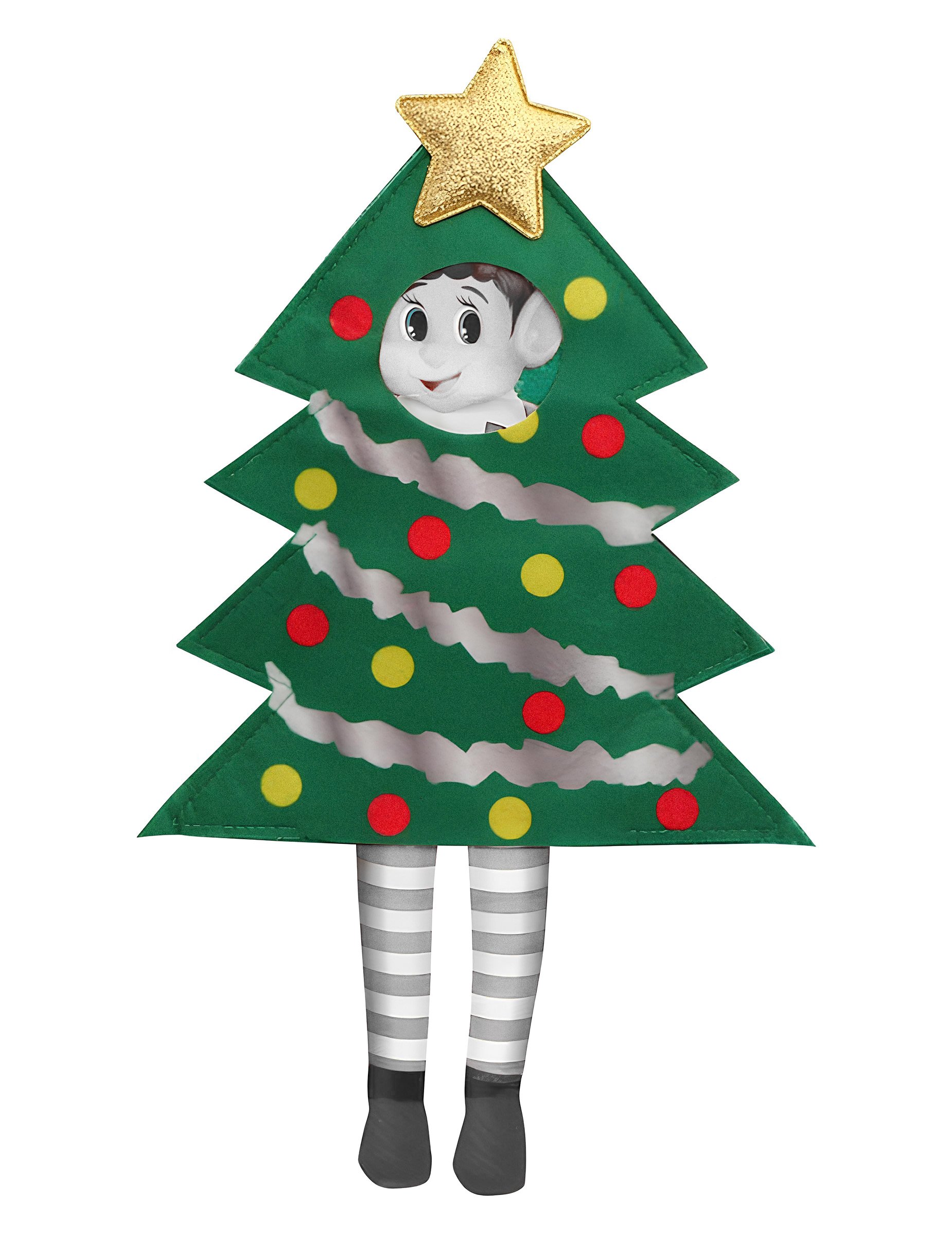 Weihnachtsbaum Kostüm für Wichtel Puppe Lustiges Zubehör für Weihnachten von CHAKS