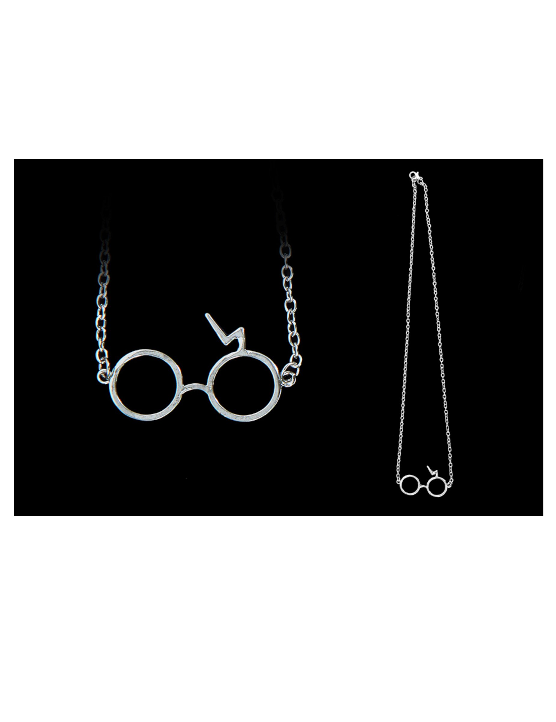 Zauberlehrlings-Kette Brille und Narbe silberfarben Zauberlehrlings-Kette Brille und Narbe silberfarben von CHAKS