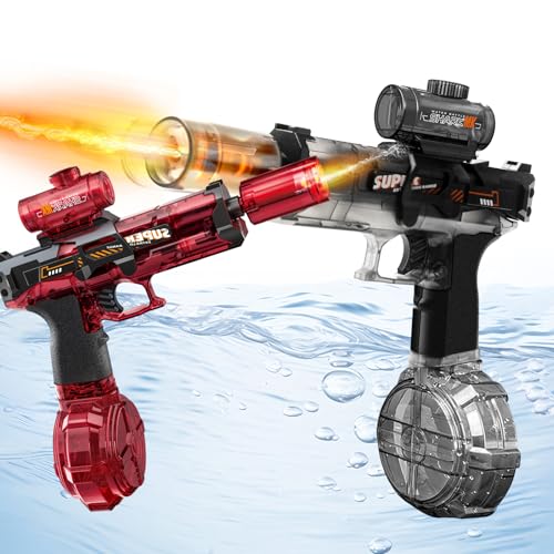 2Pcs Elektrische Wasserpistole,Automatische Wasserpistole Pistolen Für Kinder Erwachsene,Mit Multifunktionalen Lichteffekten Wiederaufladbare spritzpistole,Elektrische spritzpistole Für Sommer,Realist 2Pcs Elektrische Wasserpistole,Automatische Wasserpistole Pistolen Für Kinder Erwachsene,Mit Multifunktionalen Lichteffekten Wiederaufladbare spritzpistole,Elektrische spritzpistole Für Sommer,Realist von CHANCCI