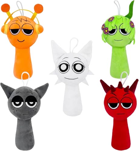 CHANCCI 5 Stück Sprunki Kuscheltier, Niedlich Sprunki Plüschfiguren,Weich Und Kuschelig Sprunki Plush,Sprunki Spielfigur,Geeignet Für Familie Und Freunde Geburtstagsgeschenke,Urlaub Geschenke von CHANCCI