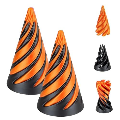 CHANCCI Impossible Pyramid Passthrough Sculpture,2 PCS Impossible Cone,Spirale Kegel Fidget Toy,3D gedruckte Spirale Fidget Toys,Impossible Pyramid Passthrough Sculpture von CHANCCI