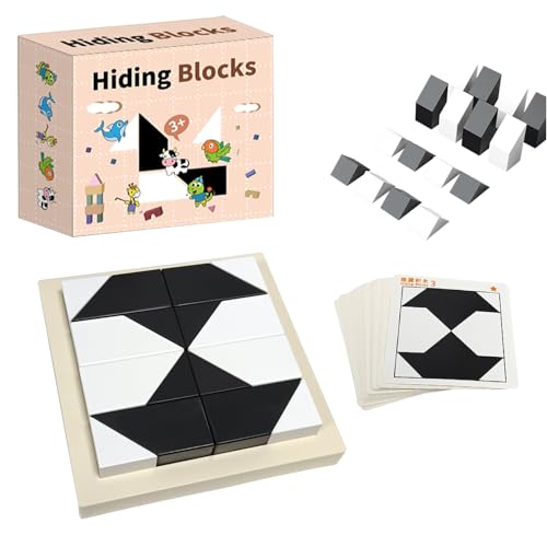 Montessori Geometrische Form Puzzles Bauklötze hölzerne Puzzle Kinder pädagogische logisches Denken Training Spiel Geschenke Versteckte Bausteine Spielzeug von CHANCCI