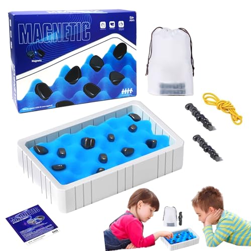 Magnetisches Schachspiel, Magnet-Stein-Brettspiel Tragbares Schach-Brettspiel Lern-Magnetspiel Schachspiel-Set Geschenke für Kinder Game for Kids Adults von CHANCCI