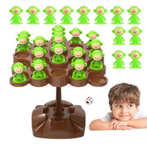 Balancierendes Affenspielzeug - Affen-Balance-Baum-Spiel, Frühe Lernspielzeuge zum Zählen for Kinder, Exquisites und Kreatives Balancier-Baum-Spielzeug for Kindertag und Geburtstag (Zufällige Farbe) von CHANGYUE
