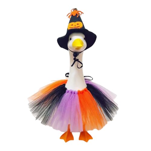 CHANGYUE Halloween Gänse Kostüm Set, süße Veranda Gans Kleidung, Herbstgans -Outfits mit Hexenhutrock for Gartenthema -Display Urlaub Party Outdoor -Gebrauch (B) von CHANGYUE