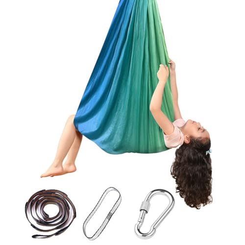 CHANGYUE Sensory Swing Heavy Duty Elastic Kuschelschwung for Innen im Freien (blaugrün) von CHANGYUE
