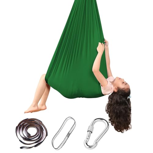 CHANGYUE Sensory Swing Heavy Duty Elastic Kuschelschwung for Innen im Freien (grün) von CHANGYUE