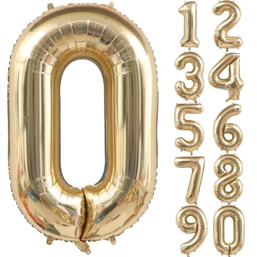 40 Zoll Gold Luftballon Zahlen 0 Hellgold Ballons 0 Champagner Gold Ballon 0. Geburtstag Deko Weißgold Folienballon Zahl 0 Riesenzahl Ballon 0 Party Hochzeit Kindergeburtstag Geburtstag (Nummer 0) von CHANGZHONG