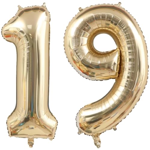 40 Zoll Gold Luftballon Zahlen 19 Champagner Gold Ballon 19. Geburtstag Deko Hell gold Folienballon Zahl 19 Riesenzahl Ballon 19 Party Hochzeit Kindergeburtstag Geburtstag Nummer 19 40 Zoll Gold Luftballon Zahlen 19 Champagner Gold Ballon 19. Geburtstag Deko Hell gold Folienballon Zahl 19 Riesenzahl Ballon 19 Party Hochzeit Kindergeburtstag Geburtstag Nummer 19 von CHANGZHONG