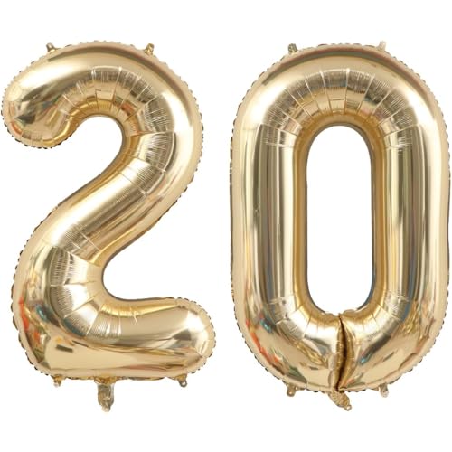 40 Zoll Gold Luftballon Zahlen 20 Champagner Gold Ballon 20. Geburtstag Deko Hell gold Folienballon Zahl 20 Riesenzahl Ballon 20 Party Hochzeit Kindergeburtstag Geburtstag Nummer 20 40 Zoll Gold Luftballon Zahlen 20 Champagner Gold Ballon 20. Geburtstag Deko Hell gold Folienballon Zahl 20 Riesenzahl Ballon 20 Party Hochzeit Kindergeburtstag Geburtstag Nummer 20 von CHANGZHONG