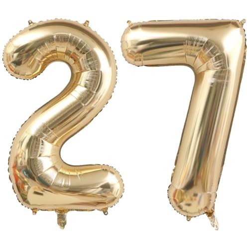 40 Zoll Gold Luftballon Zahlen 27 Champagner Gold Ballon 27. Geburtstag Deko Hell Gold Folienballon Zahl 27 Riesenzahl Ballon 27 Party Hochzeit Kindergeburtstag Geburtstag Nummer 27 40 Zoll Gold Luftballon Zahlen 27 Champagner Gold Ballon 27. Geburtstag Deko Hell Gold Folienballon Zahl 27 Riesenzahl Ballon 27 Party Hochzeit Kindergeburtstag Geburtstag Nummer 27 von CHANGZHONG