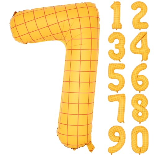 40 Zoll Matte Gelb Nummer Ballons Streifen Gelbe Luftballons Helium Folie Mylar Ballon Geburtstag Party Bankett Dekoration Zahl 7 40 Zoll Matte Gelb Nummer Ballons Streifen Gelbe Luftballons Helium Folie Mylar Ballon Geburtstag Party Bankett Dekoration Zahl 7 von CHANGZHONG